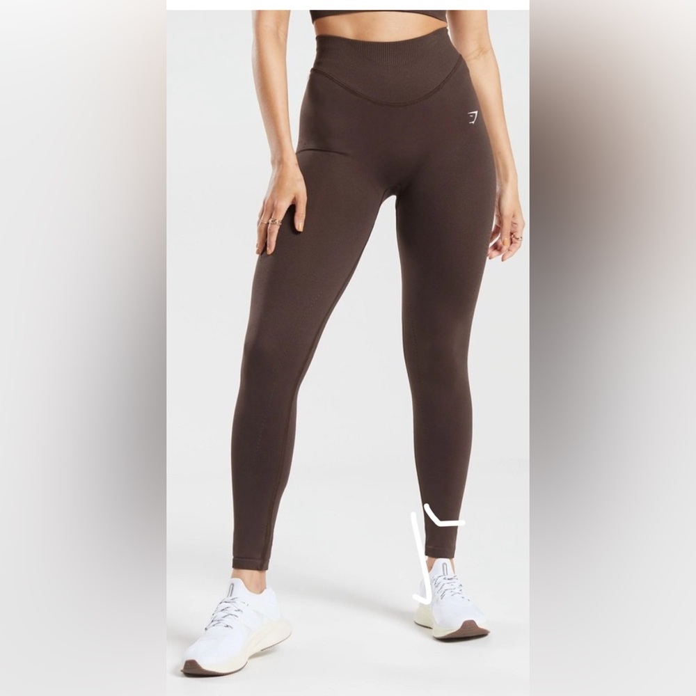 GYMSHARK Sweat Seamless Leggins Brown